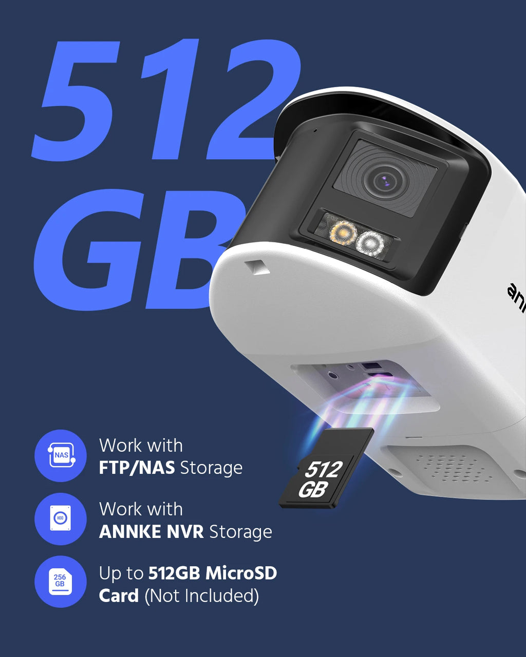 Device+ Smart Home 8MP Security Camera - 180° Dual Lens 4K AI Human Detection POE Outdoor IP Camera