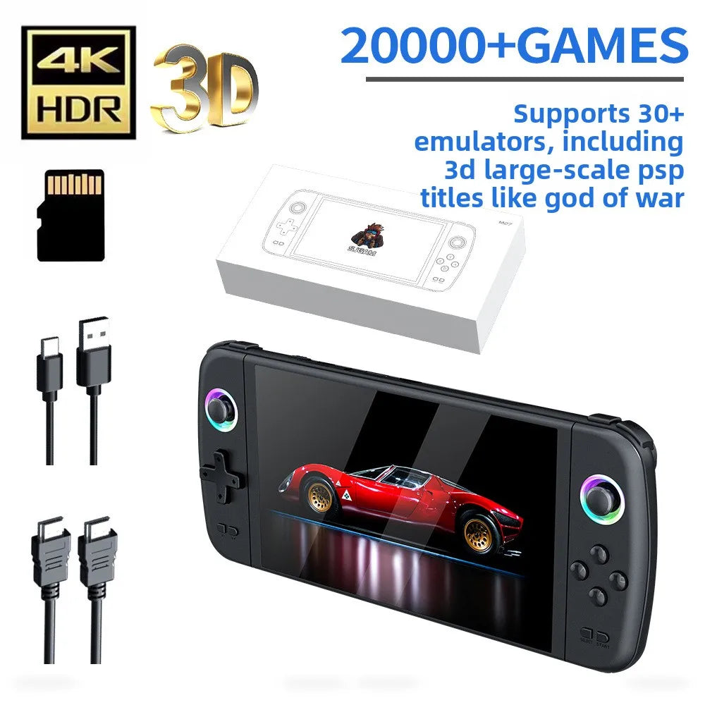 Device+ M27 Retro Handheld Game Console - 30000+ Games 30+ Emulators 7" IPS Screen 128GB