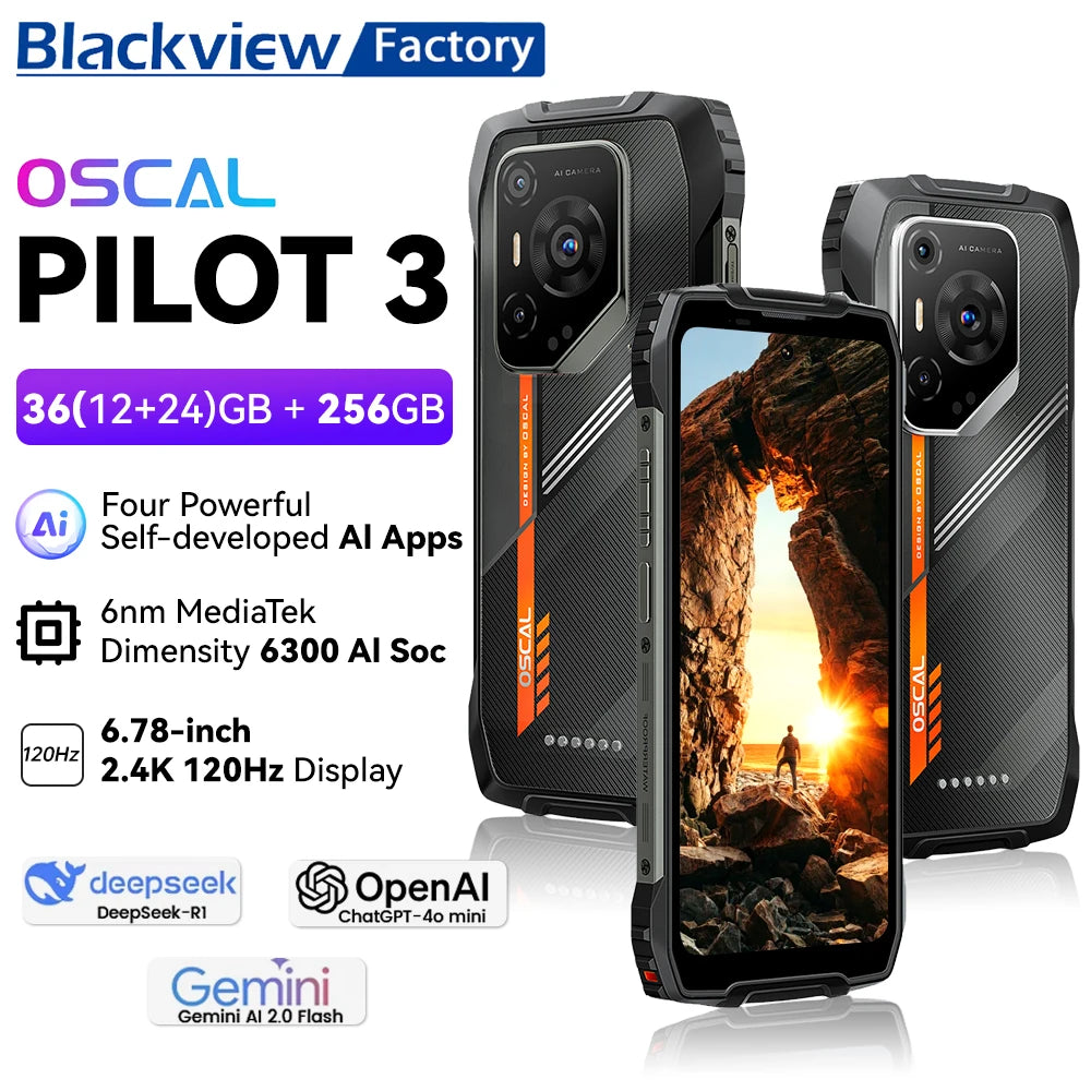 Device+ PILOT 3 Rugged 5G Smartphone - 12GB RAM 256GB 120Hz Display Android Dual SIM