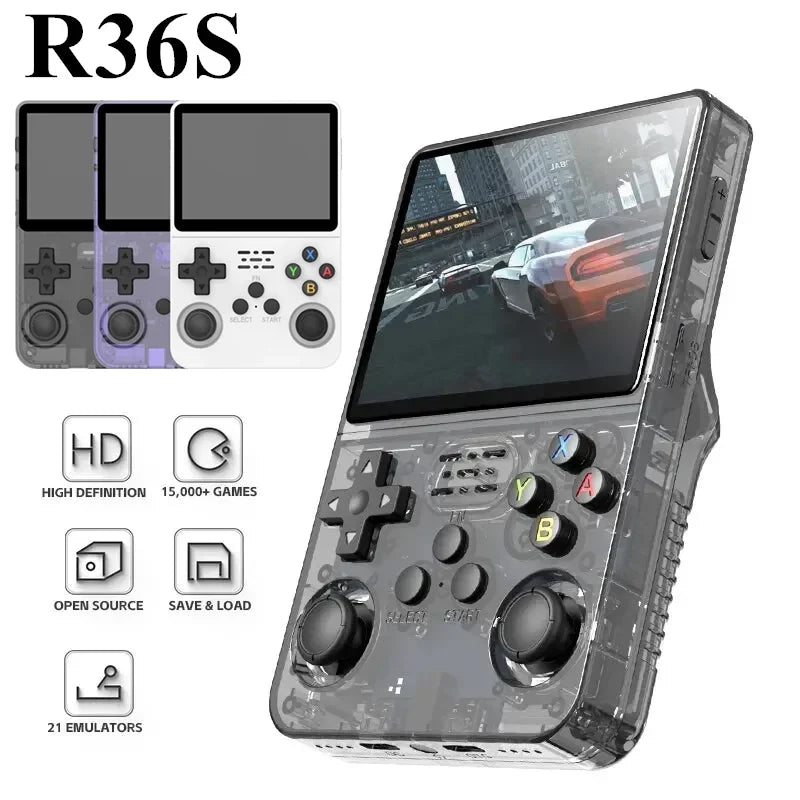 Device+ R36S Retro Handheld Game Console - 128GB with 10000 Games Linux System Portable Pocket Player