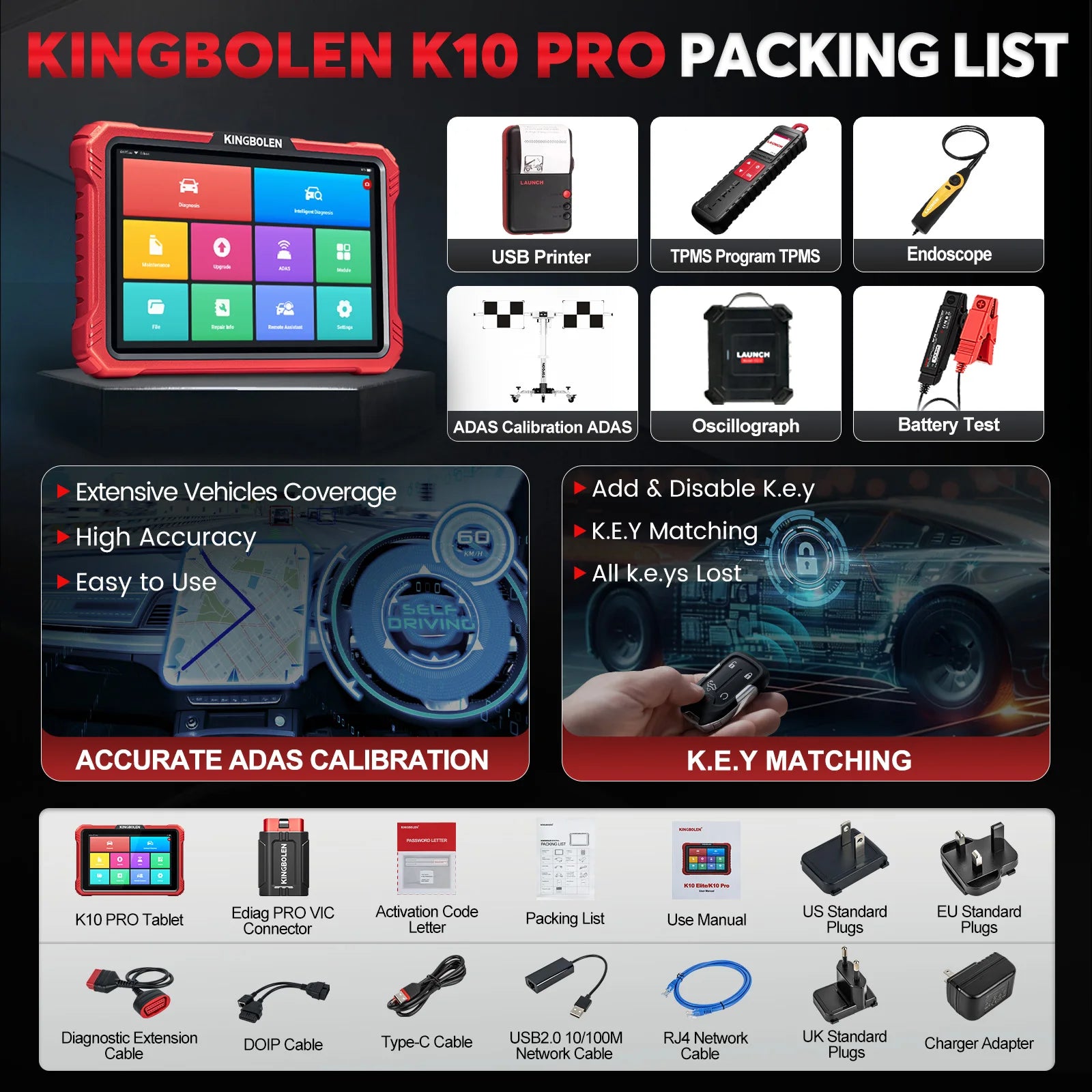Device+ K10 pro ELITE OBD2 Scanner ECU Coding CANFD FCA All System Diagnostic Tool with Active Test 2 Year Free Update