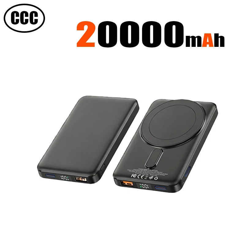 Device+ 100000mAh Magnetic Wireless Power Bank - Fast Charging for iPhone Samsung Xiaomi MagSafe