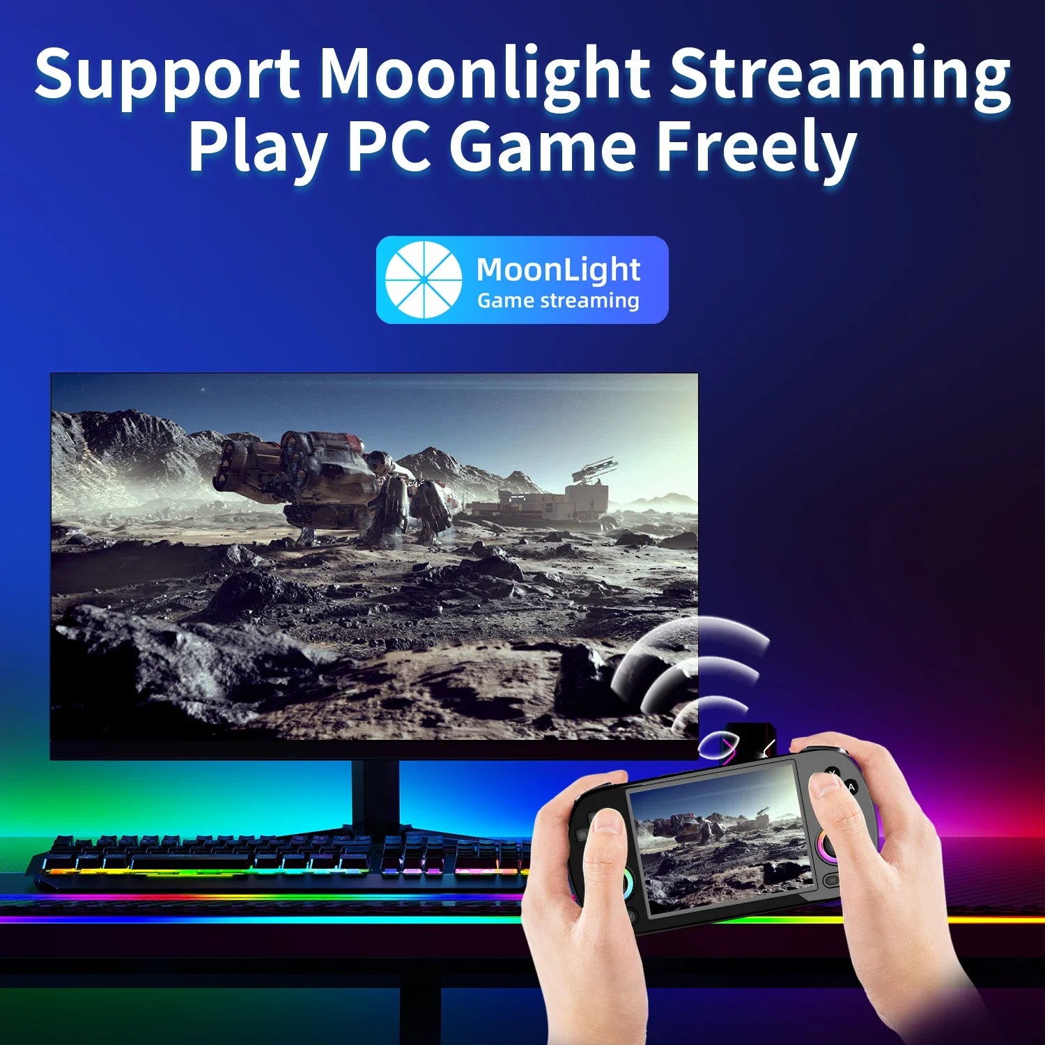 RG40XX H Retro Handheld Game Console - 4" Linux with RGB Lighting 5000+ Games WiFi Bluetooth