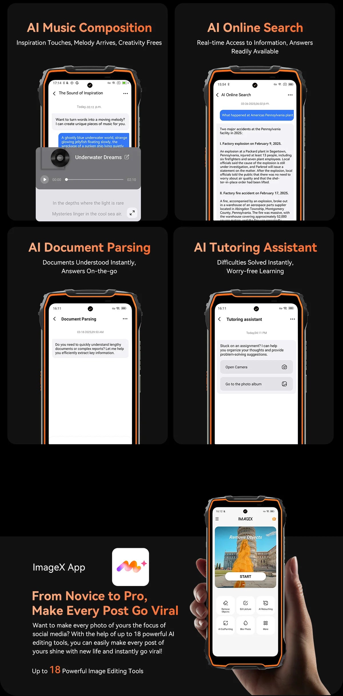 Device+ PILOT 3 Rugged 5G Smartphone - 12GB RAM 256GB 120Hz Display Android Dual SIM