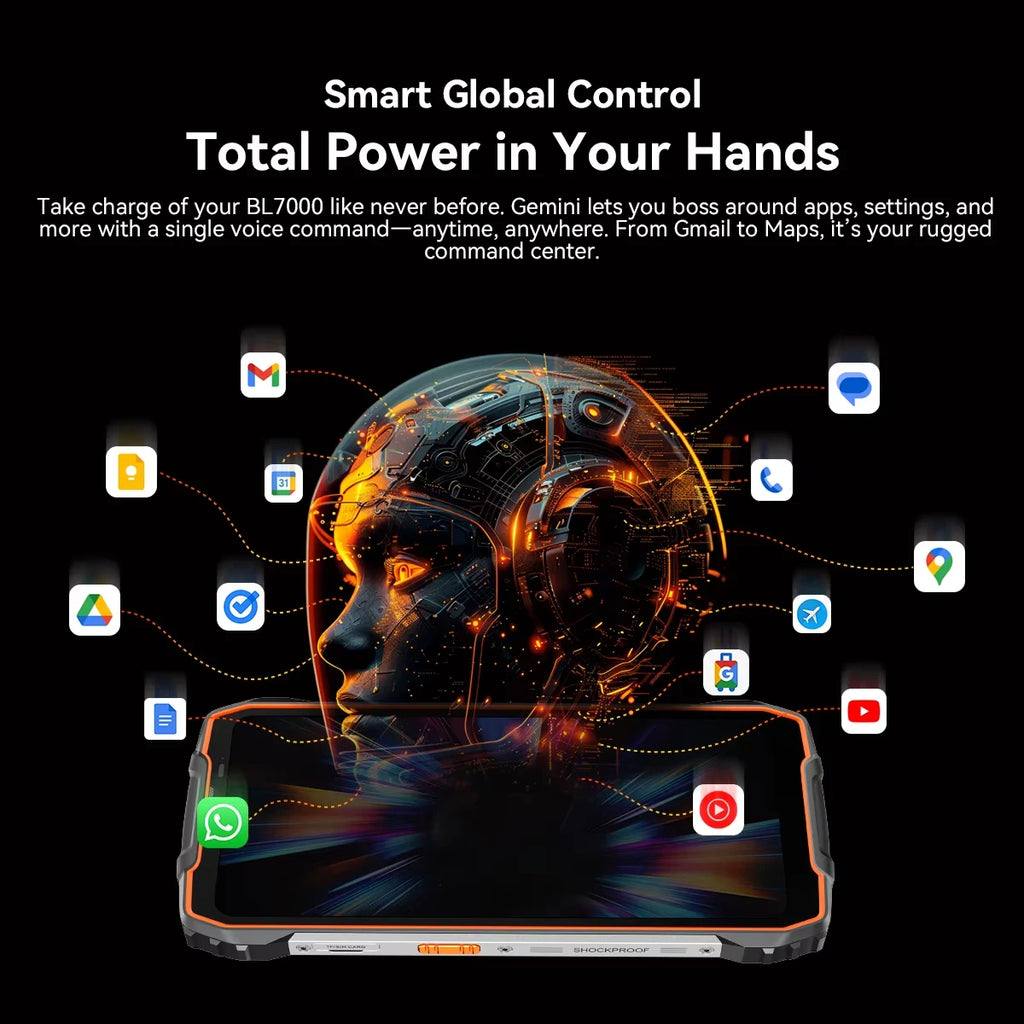 Device+ BL7000 5G Rugged Smartphone - 24GB RAM 256GB Android 15 120Hz Display Dual 50MP Camera