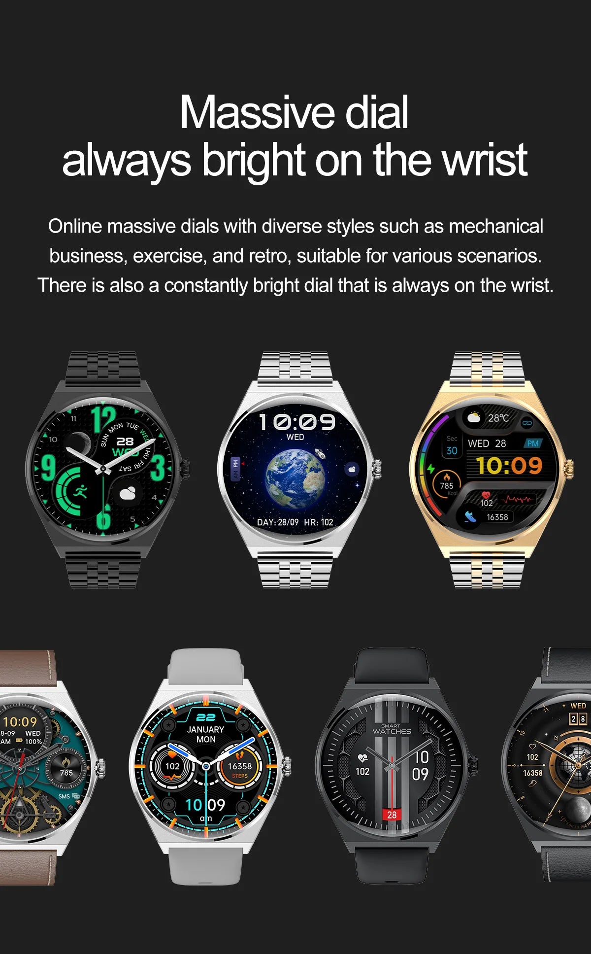 Device+ Ultra Thin Smartwatch 1.43" AMOLED HD Display for Men Women Call Reminder Step Tracker Heart Rate Monitor Android Compatible