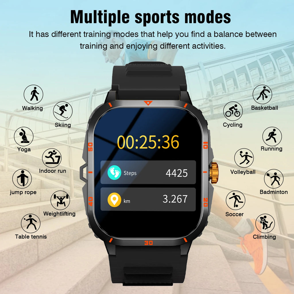 Men's Premium Smart Watch 2025 - Wireless Calling with Dual Straps (Steel & Silicone)