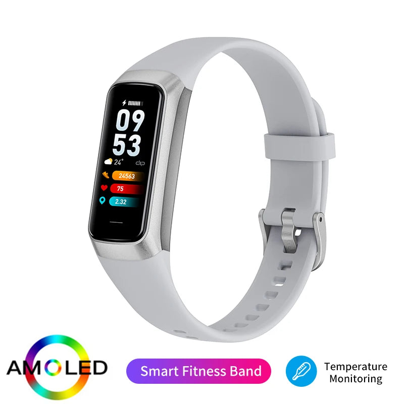 AMOLED Sport Smart Watch 2025 - Fitness Tracker with Heart Rate & Blood Pressure Monitor
