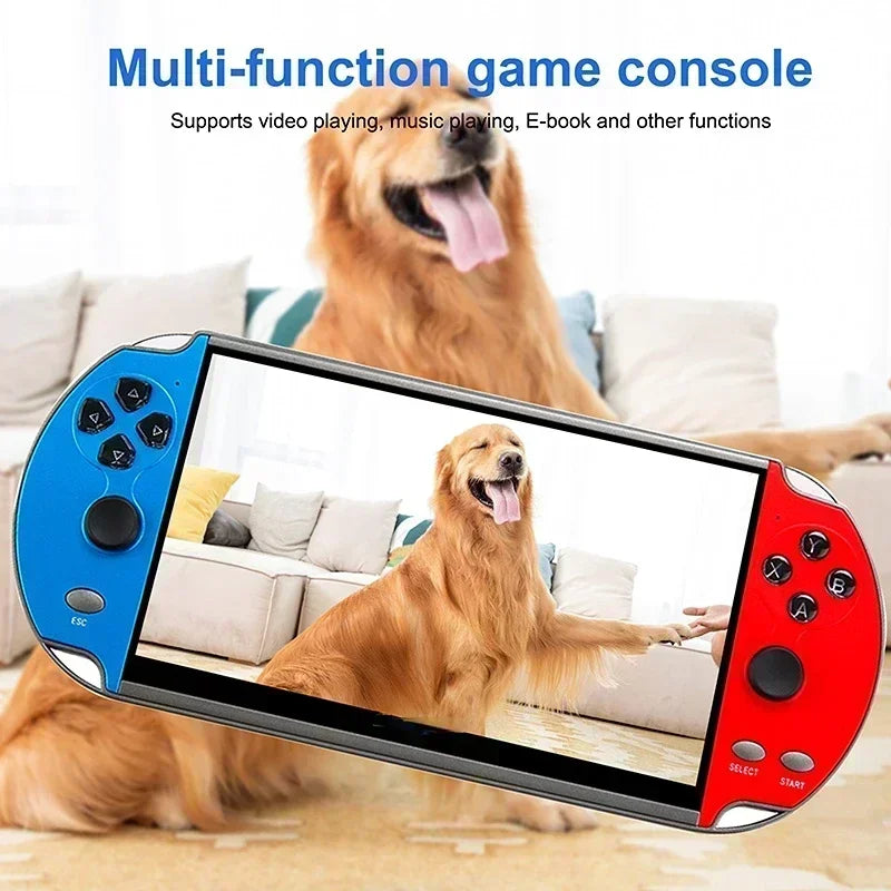 X7 Retro Handheld Game Console - 4.3" HD Screen with 10000 Built-in Arcade Games for On-the-Go Gaming