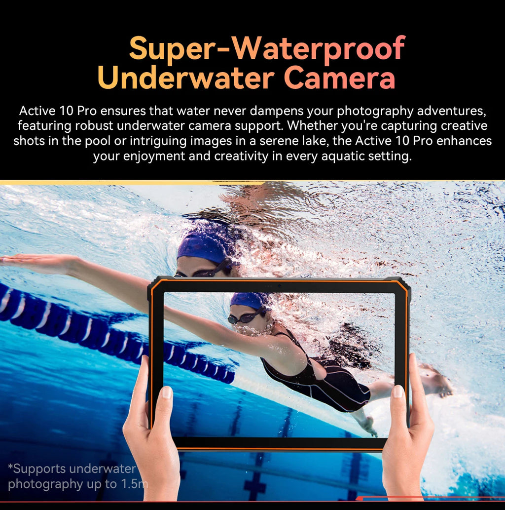 Device+ Active 10 Pro Rugged Tablets 11" FHD+ Display MTK 7300 30000mAh Battery 108MP Camera, 12GB 512GB, 5G Tablet Android 14