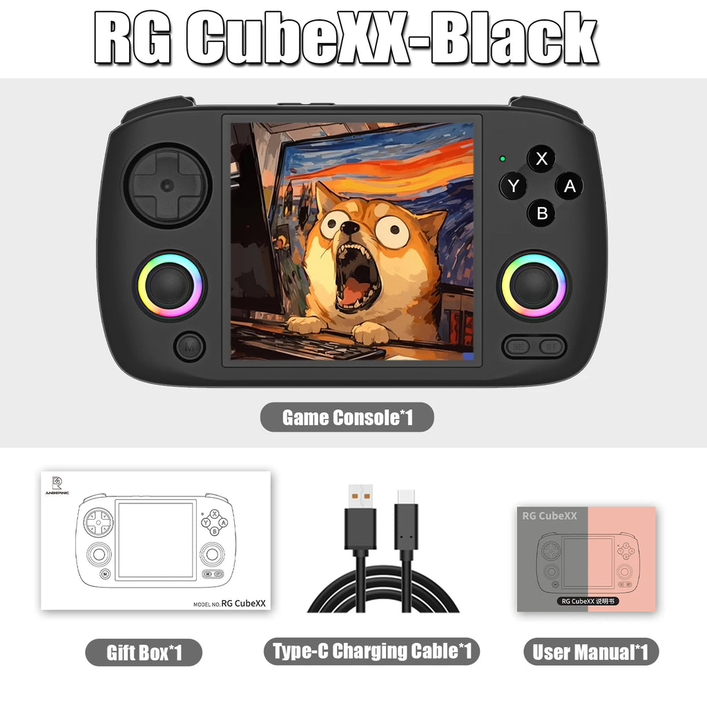 Device+ RG CubeXX Retro Handheld Game Console - 3.95" Screen 5056 Games Linux System HD Output