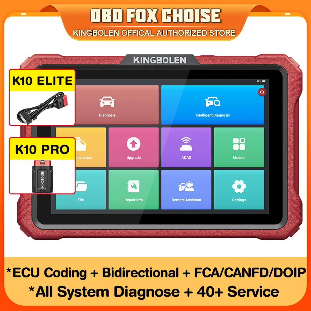 Device+ K10 pro ELITE OBD2 Scanner ECU Coding CANFD FCA All System Diagnostic Tool with Active Test 2 Year Free Update