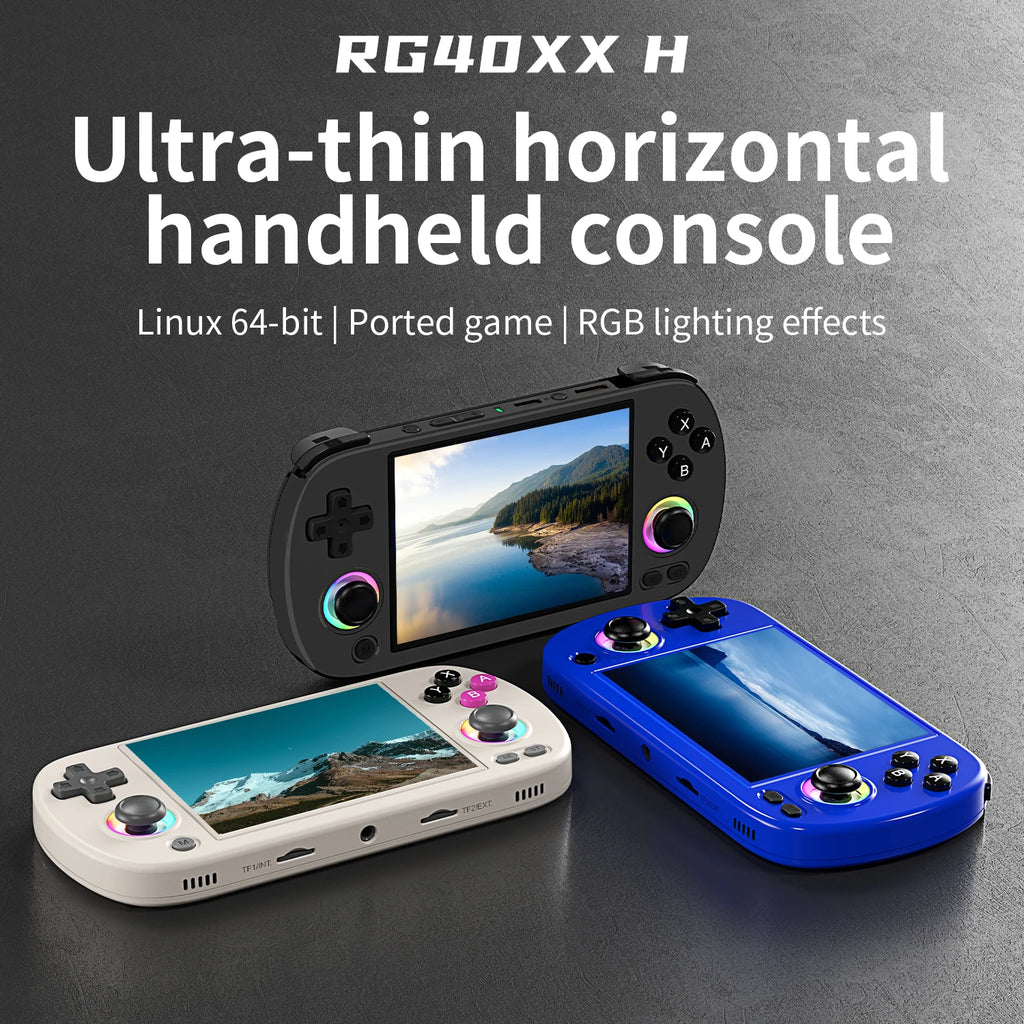 RG40XX H Retro Handheld Game Console - 4" Linux with RGB Lighting 5000+ Games WiFi Bluetooth