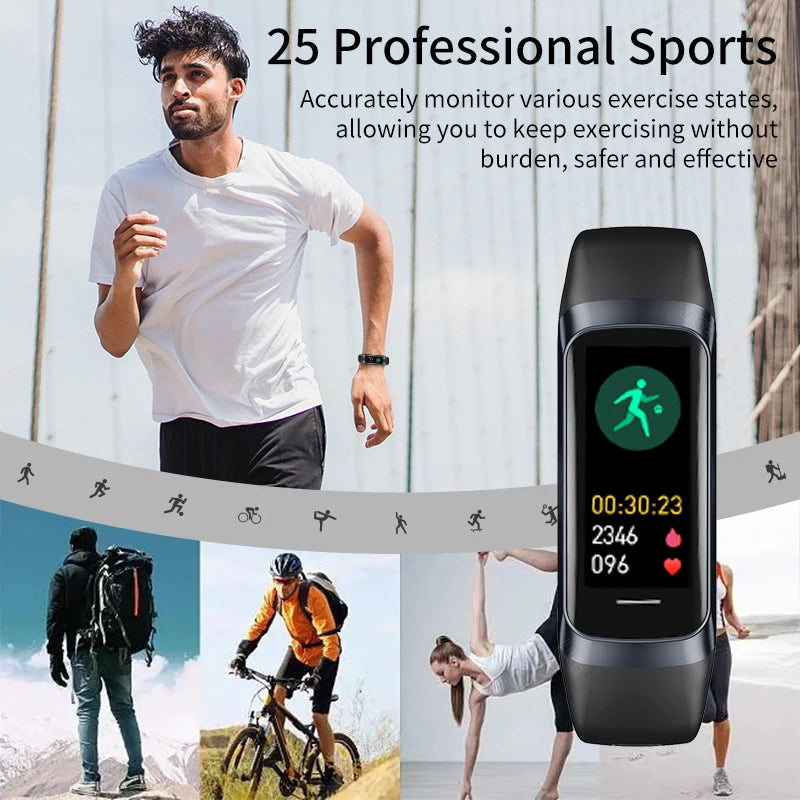 AMOLED Sport Smart Watch 2025 - Fitness Tracker with Heart Rate & Blood Pressure Monitor