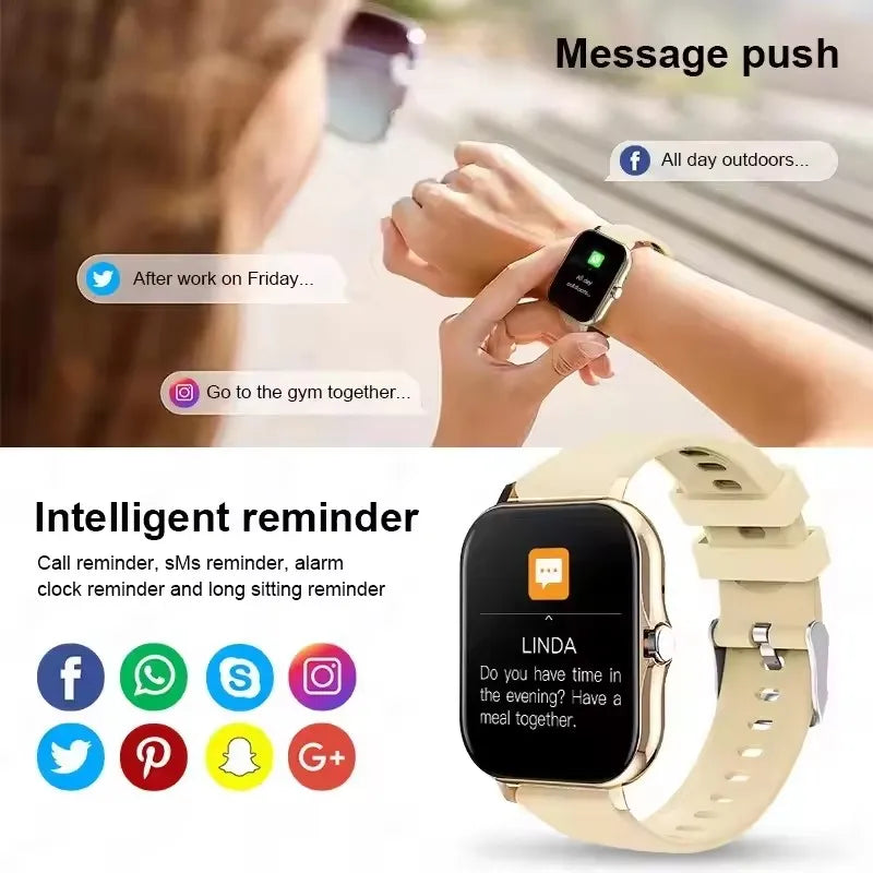 Device+ Smart Watch - Full Touch Screen with Call Reminder Music Control Heart Rate Tracker Waterproof