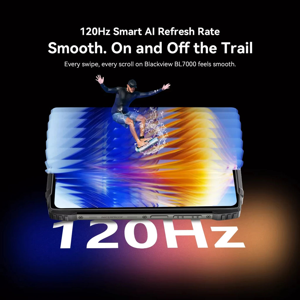 Device+ BL7000 5G Rugged Smartphone - 24GB RAM 256GB Android 15 120Hz Display Dual 50MP Camera