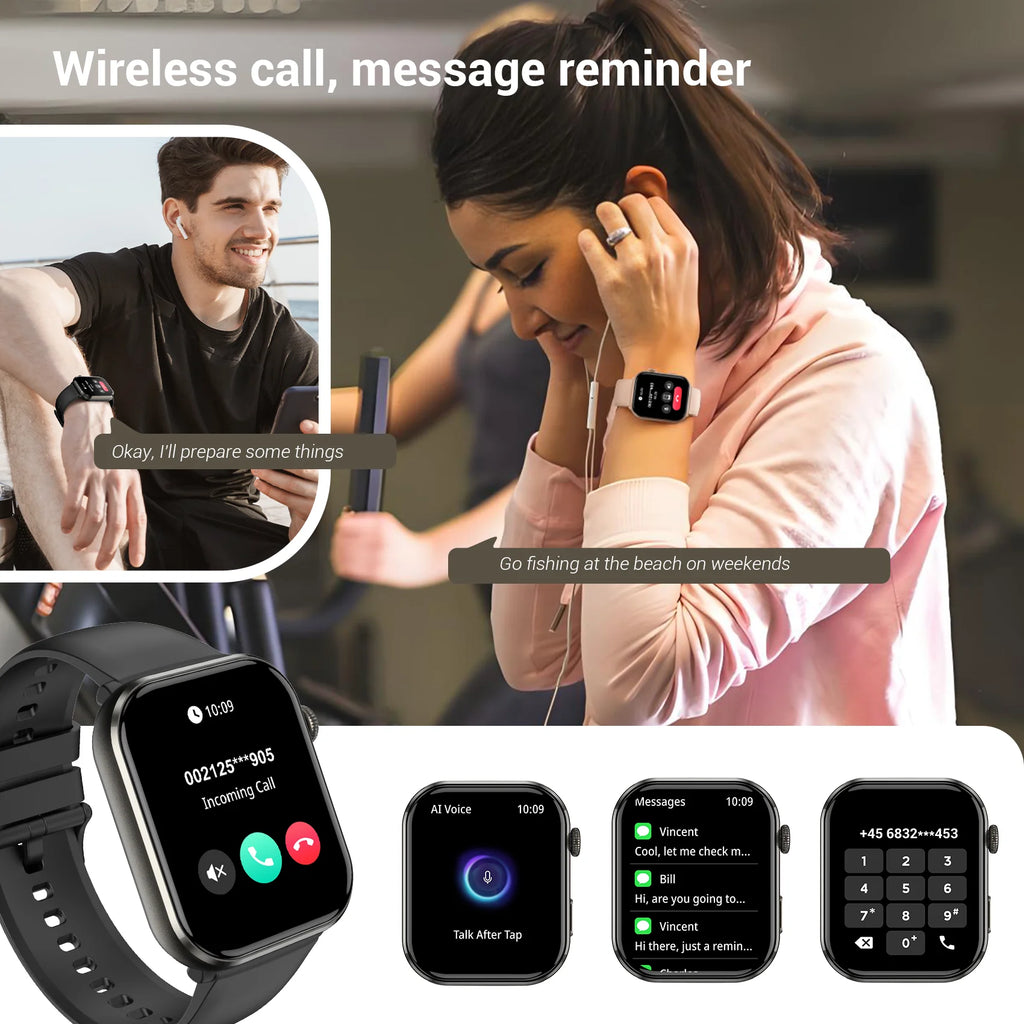 Blackview R60 Smartwatch - 1.96" AMOLED Display with Health Fitness Tracker & Bluetooth Calling