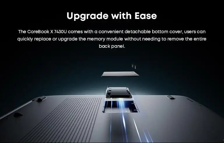 CoreBook X 14.1'' 2K Gaming Laptop AMD R5-7430U 16GB DDR4 RAM 512GB SSD Windows 11 Wifi6 up to 8h Battery Life