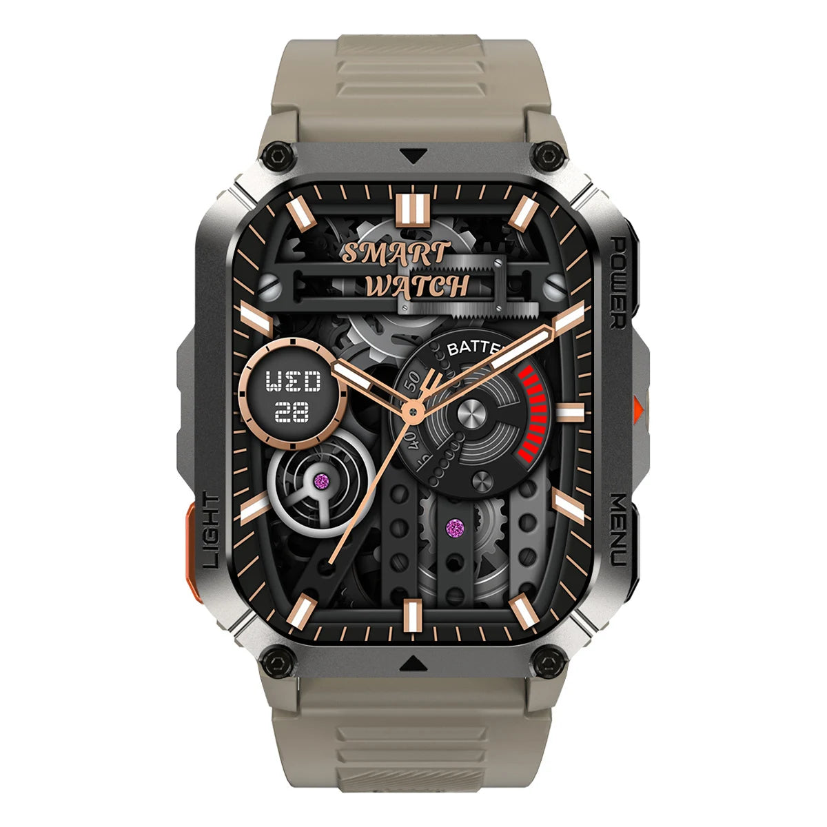 Device+ W70 Pro Outdoor Smartwatch - 2.01" Display LED Flashlight Compass 900mAh Battery