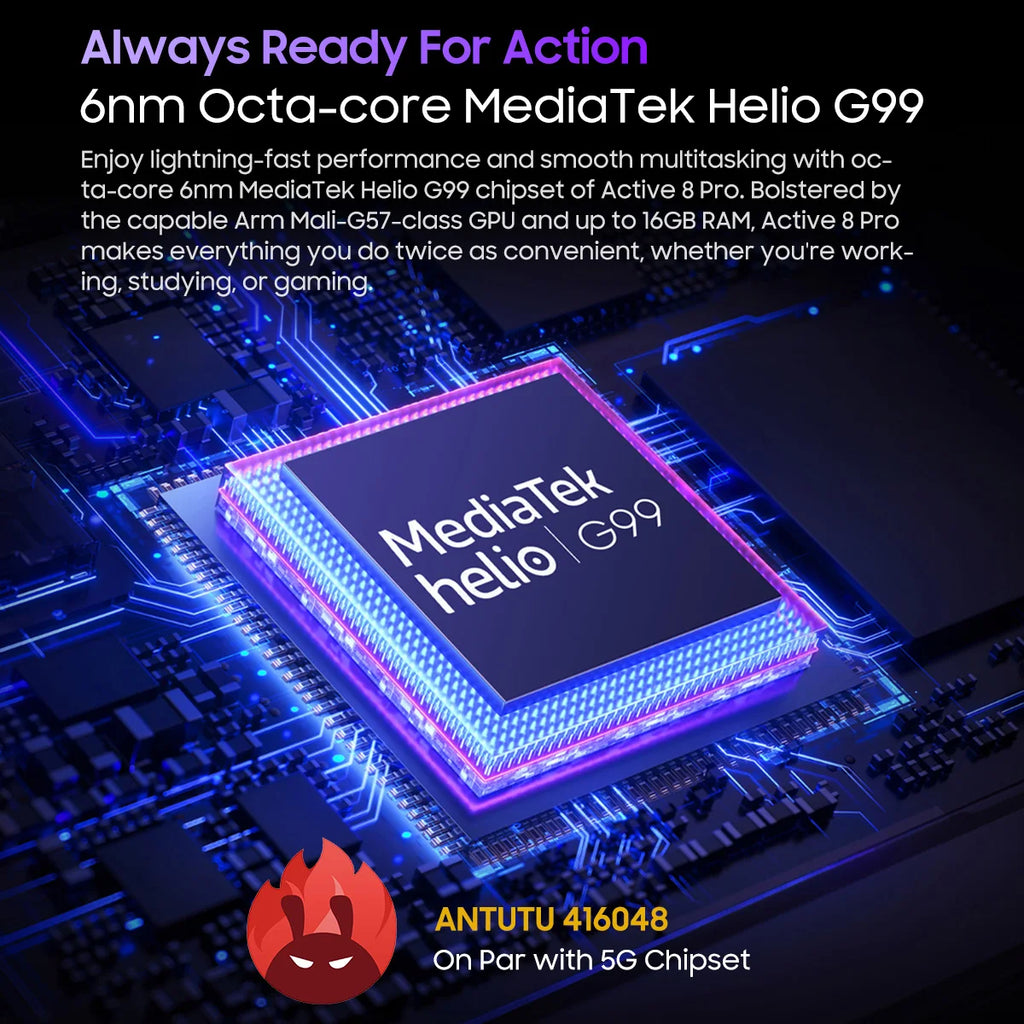 Device+ Active 8 pro Rugged Tablet 16GB/256GB 22000mAh Battery 10.36" 2.4K Display Android 14 16MP+48MP Cameras OTG Dual SIM 4G LTE