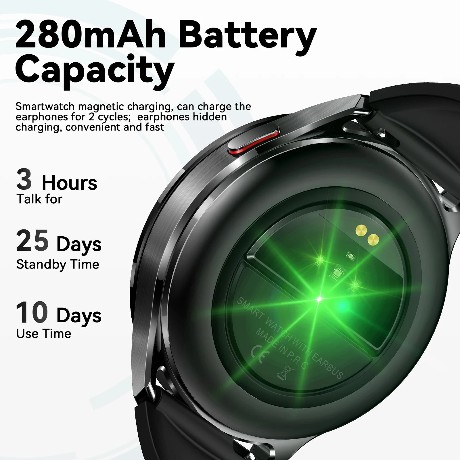 Device+ Smart Watch with Earbuds 1.39" HD Fitness Tracker Heart Rate Blood Oxygen Sleep Monitor Bluetooth 2-in-1 for iOS Android