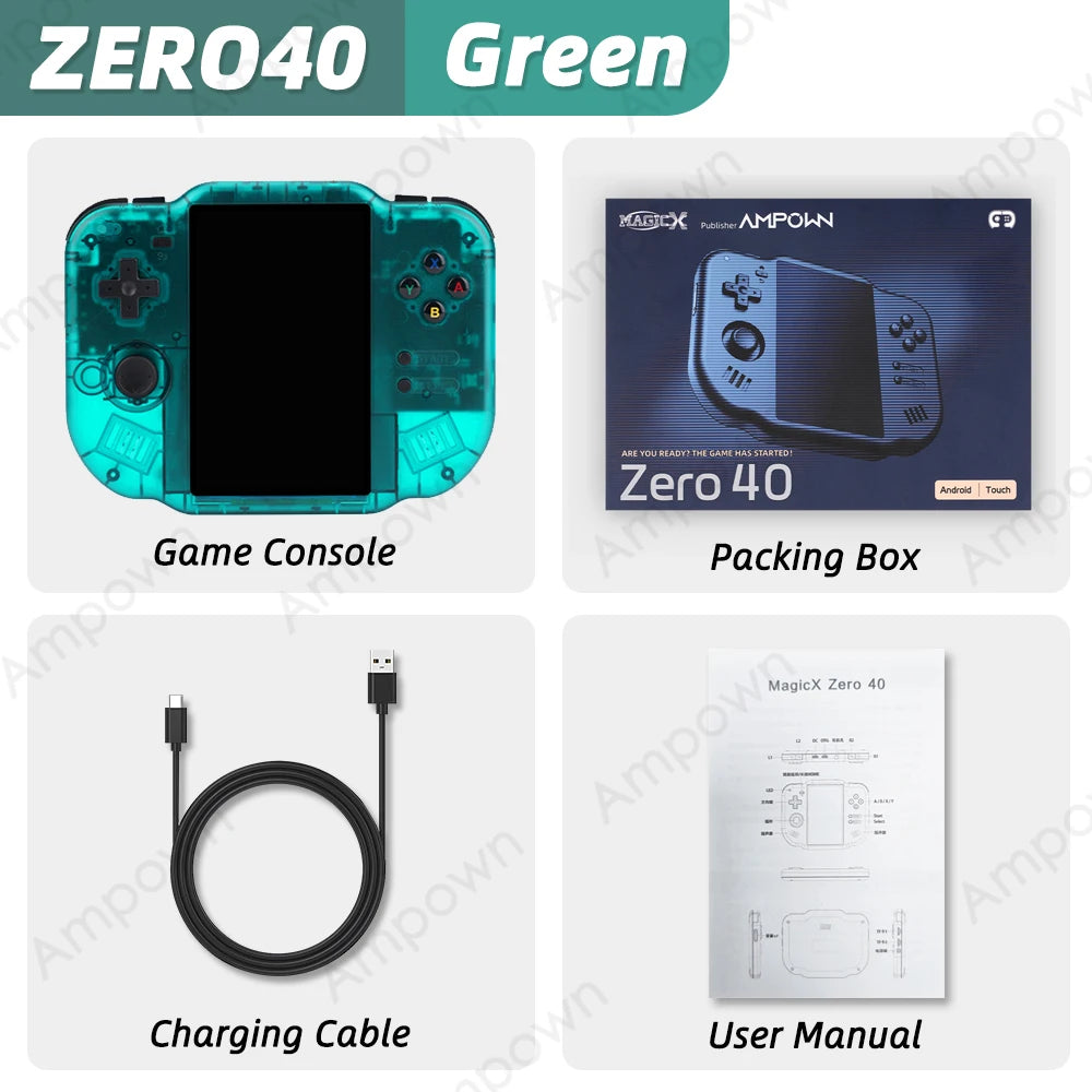 Device+ ZERO 40 Android Handheld Game Console - 4" Multi-Touch Screen WiFi Expandable to 512GB