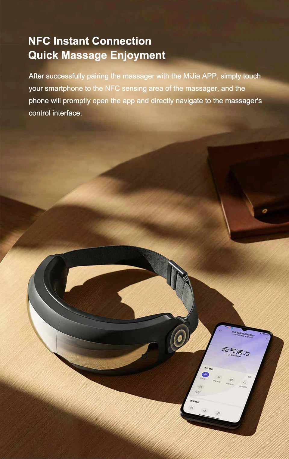 Xiaomi Mijia Smart Eye Massager - Foldable Eye Care Glasses with App Control & Heat Therapy