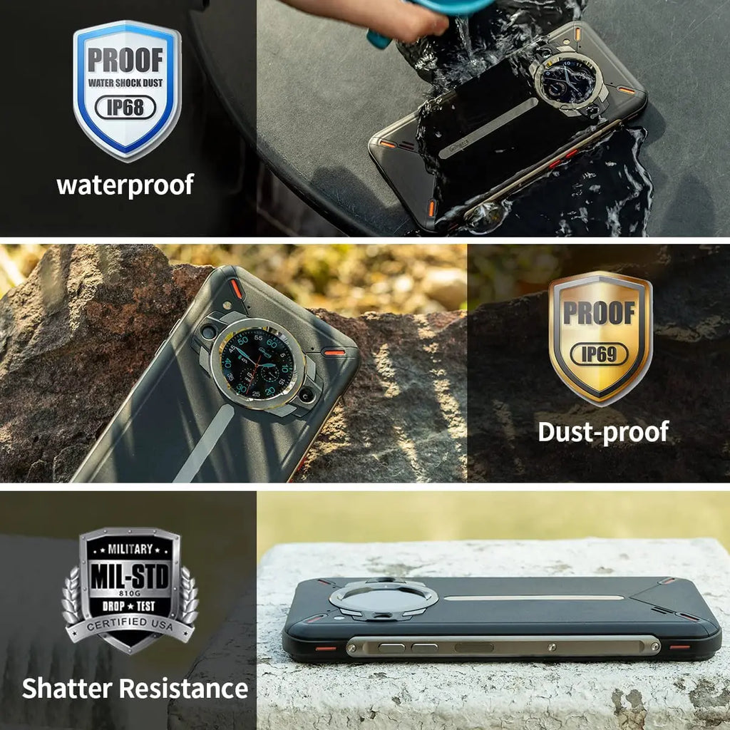 Ticktock S Rugged 5G Smartphone - 8GB RAM 256GB Storage 64MP Camera 30W Fast Charging Dimensity 700