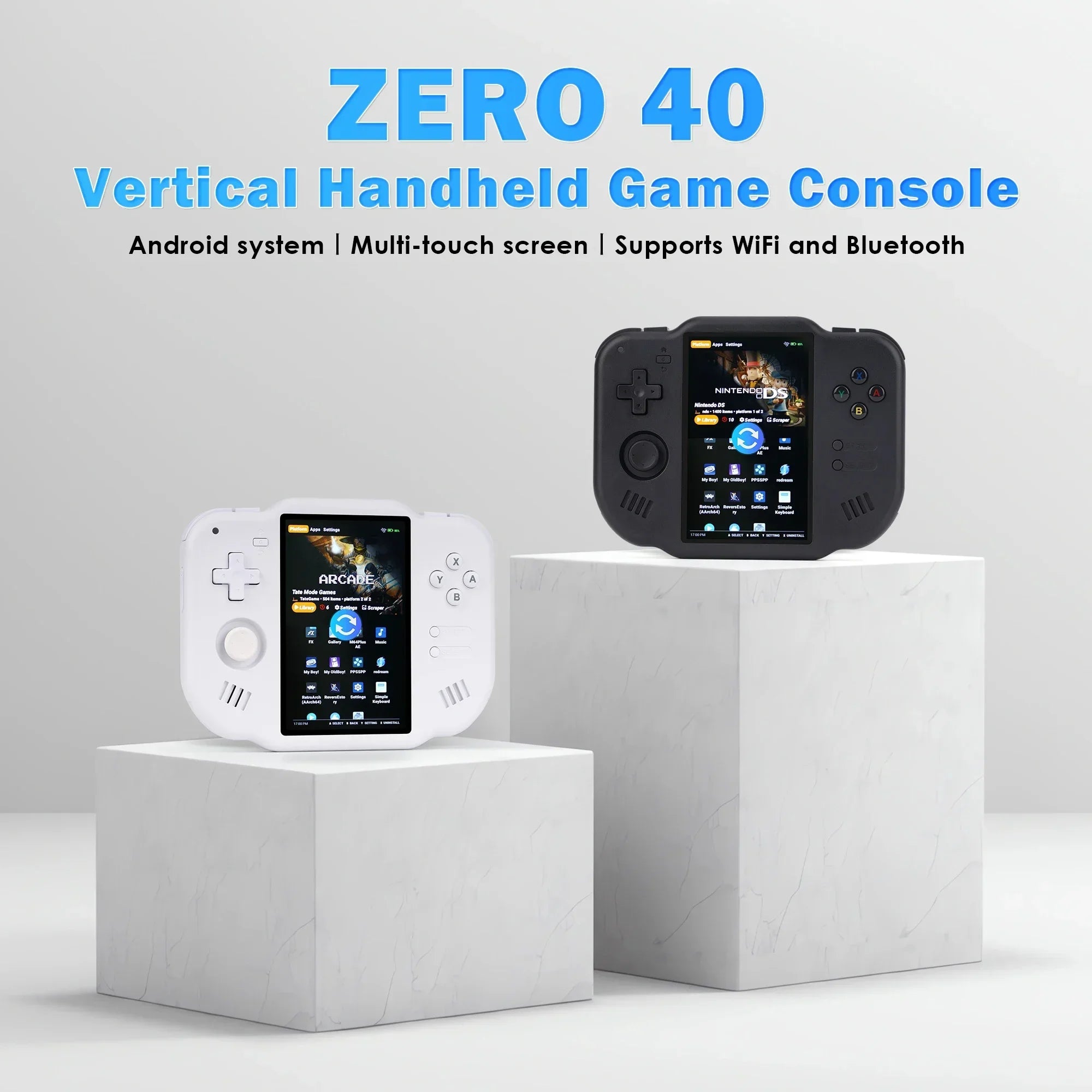 Device+ ZERO 40 Android Handheld Game Console - 4" Multi-Touch Screen WiFi Expandable to 512GB