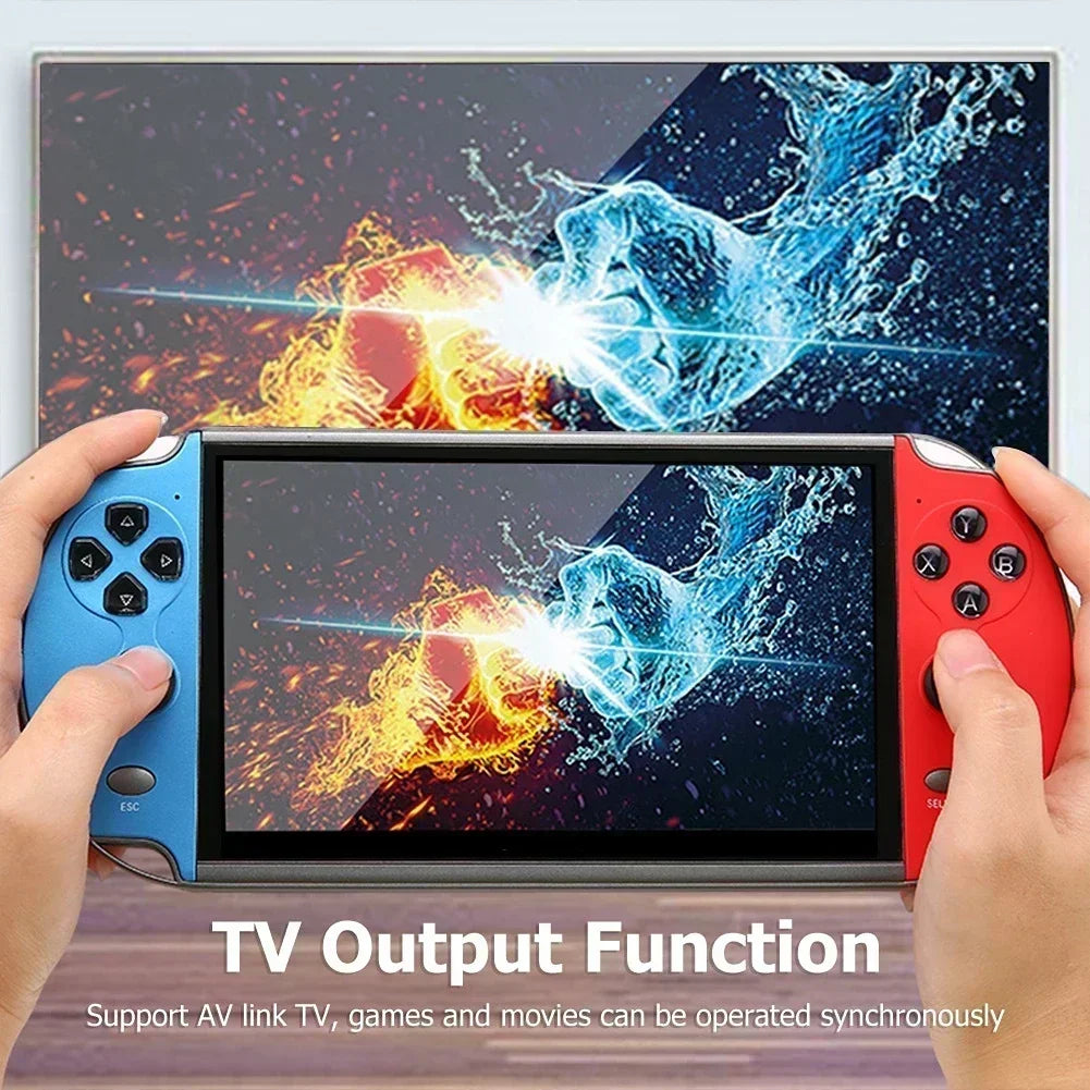 X7 Retro Handheld Game Console - 4.3" HD Screen with 10000 Built-in Arcade Games for On-the-Go Gaming