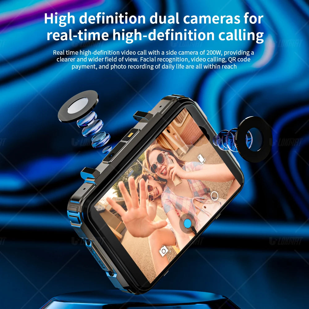 APPLLP 5 MAX Android Smartwatch - Dual Camera Flashlight 4G Calls WiFi Square Screen Gaming Watch